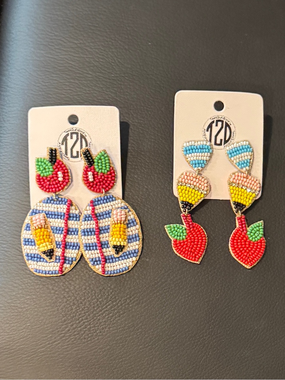 Teacher Beaded Earring Set (2 pair)